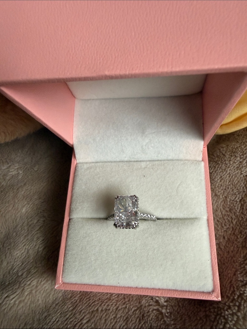 PAFIDDY sterling silver ring, pink soft box